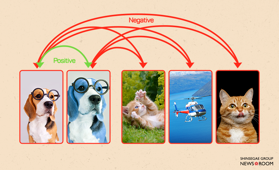 AI의 딥러닝인 대조 학습(Contrastive Learning) 도식