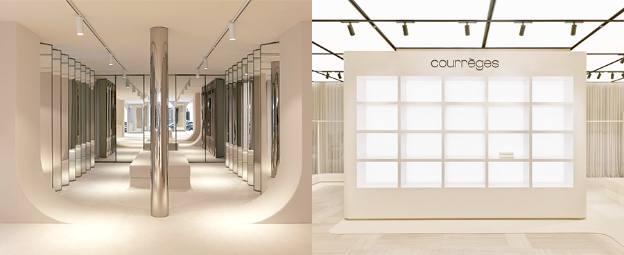 프랑스 파리 루 프랑수와 프르미에 꾸레쥬 플래그십 스토어와 신세계 강남점 꾸레쥬 매장