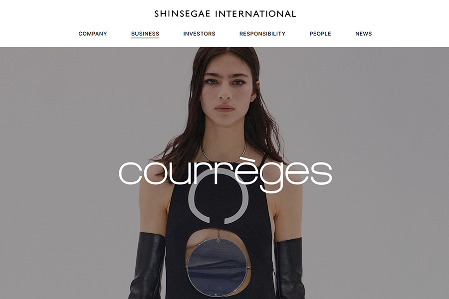 신세계인터내셔날 홈페이지에 소개된 ‘꾸레쥬’