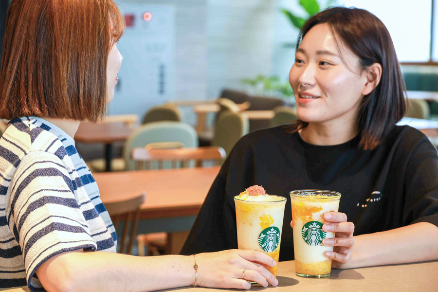 자몽 망고 코코 프라푸치노