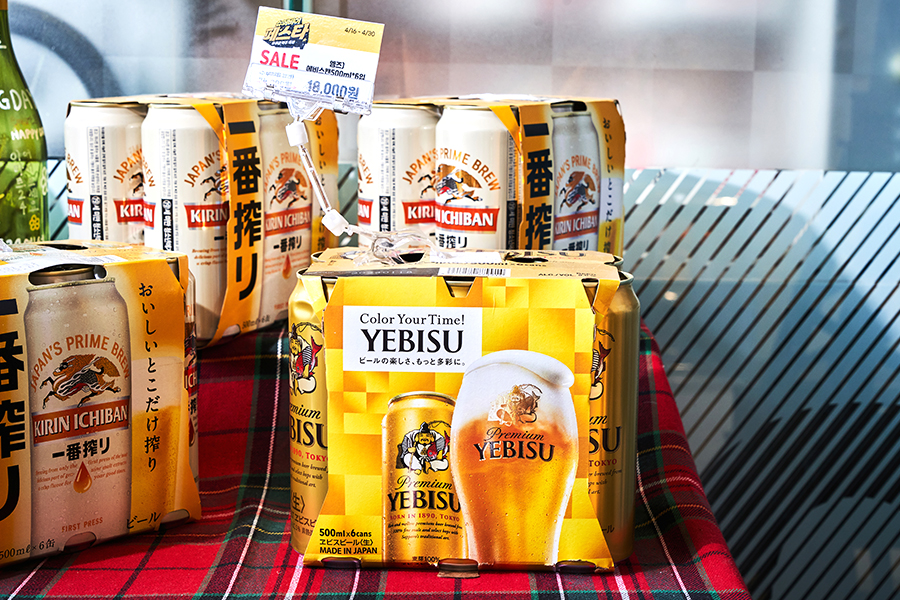 이마트24 본점에 진열된 슈퍼비아 페스타 행사 제품